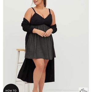 Super soft lace sleep dress chemise babydoll lingerie nightgown size 6 6x 30/32